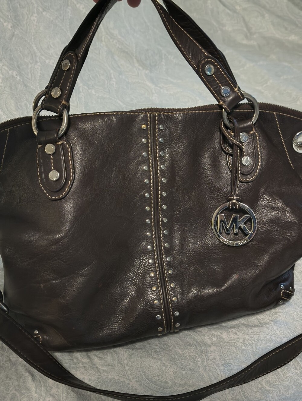MK Brown Leather Hobo